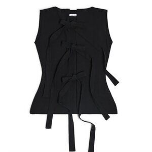 Atelier Tulpe Bowtie Vest in Black M NWT